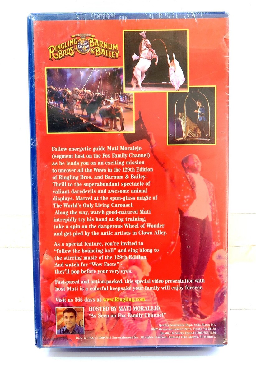 New RINGLING BROS & Barnum & Bailey Circus WOW 129th Edition VHS