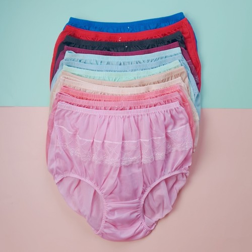 x12 Nylon Panties Women Men Underwear Knickers Lot Set Wholesale L XL 2XL - 第 6/18 張圖片