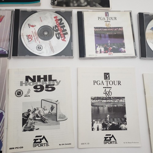 Retro Menge 6 Big Box PC Spiele & Handbücher NHL Hockey Fußball Golf mit Anleitungen  - Bild 4 von 5