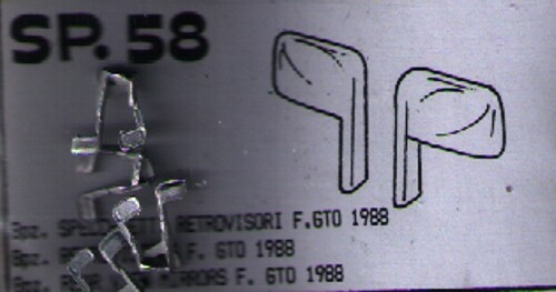 ACCESSORI 1/43 RETROVISORI FERRARI GTO 1988 ecc TRON SP058 - Foto 1 di 1