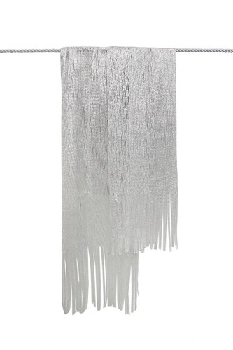 Sciarpa donna colori metallici rete estiva nappa scialle donna cover fantasia 7771 - Foto 2 di 8