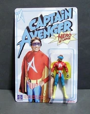 Custom RETRO 3 3/4 packaged Captain Avenger from "hero at large"  John Ritter