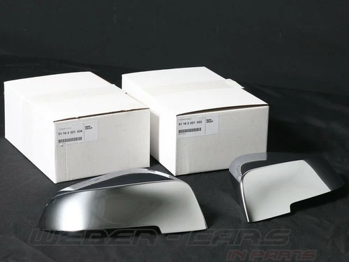 2221523 2221534 BMW 5er F10 LCI Facelift Chrome Mirror Casing Exterior Cap