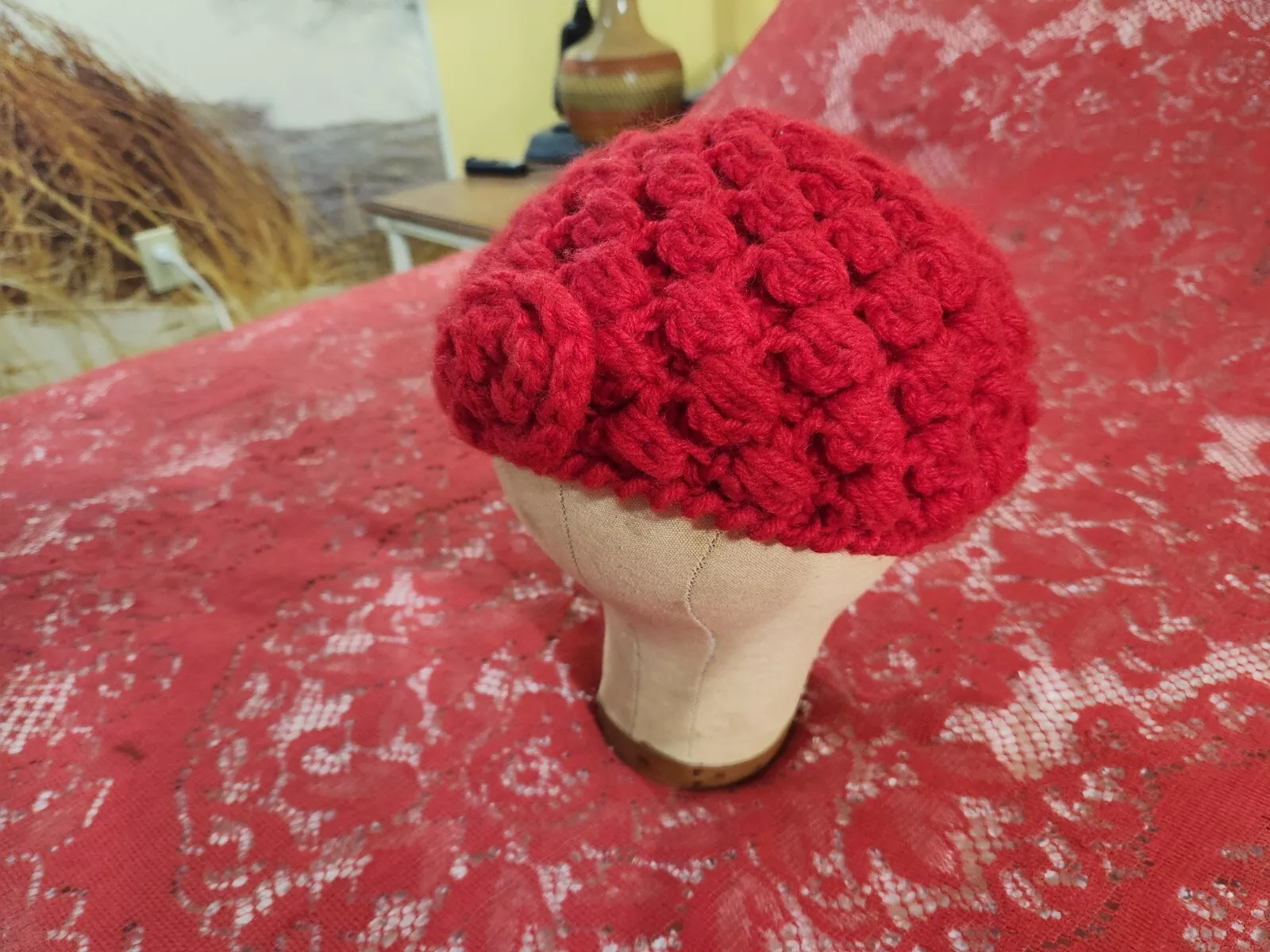 Chapeau tricot vintage Christian Dior / Chapeau Tam / Seau / Bas / Années 60 / 70