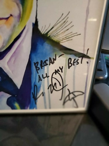 ACQUERELLO ROBIN LORD TAYLOR FIRMATO GOTHAM OSWALD COBBLEPOT personalizzato con Brian - Foto 2 di 3