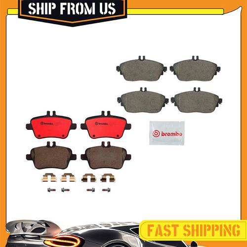 Front Rear Brembo OE Ceramic Brake Pads Set For 2014-2016 Mercedes-Benz CLA250