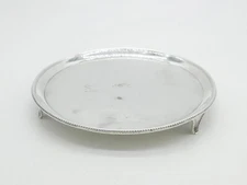 George III Sterling Silver Eagle Crest Salver Dish Antique 1782 London