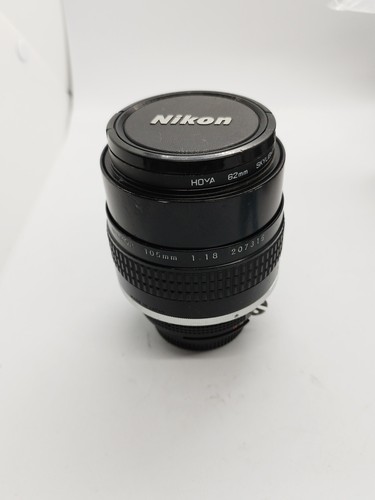 Obiettivo Nikon Ai-S 105mm F/1.8 Nikkor MF buone condizioni con tappi filtro venditore UK - Foto 20 di 24