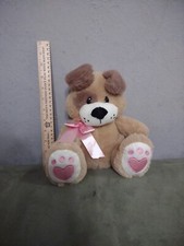 Brown Dog With Pink Bow Plush