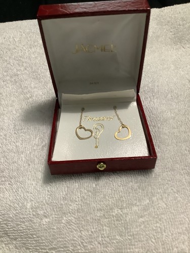 14K Yellow Gold Threader Dangle Earrings JCM Jacmel Mauritius Fine Estate - Picture 2 of 5