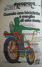 FOTO PUBBL. BICICLETTA GRAZIELLA LEOPARD CARNIELLI.  1 PAGINA TOPOLINO ANNI 70'