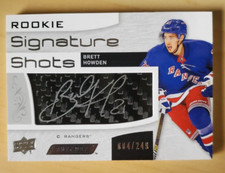 2018-19 UD Engrained Brett Howden Rookie Signature Shots Auto 84/249 Rangers