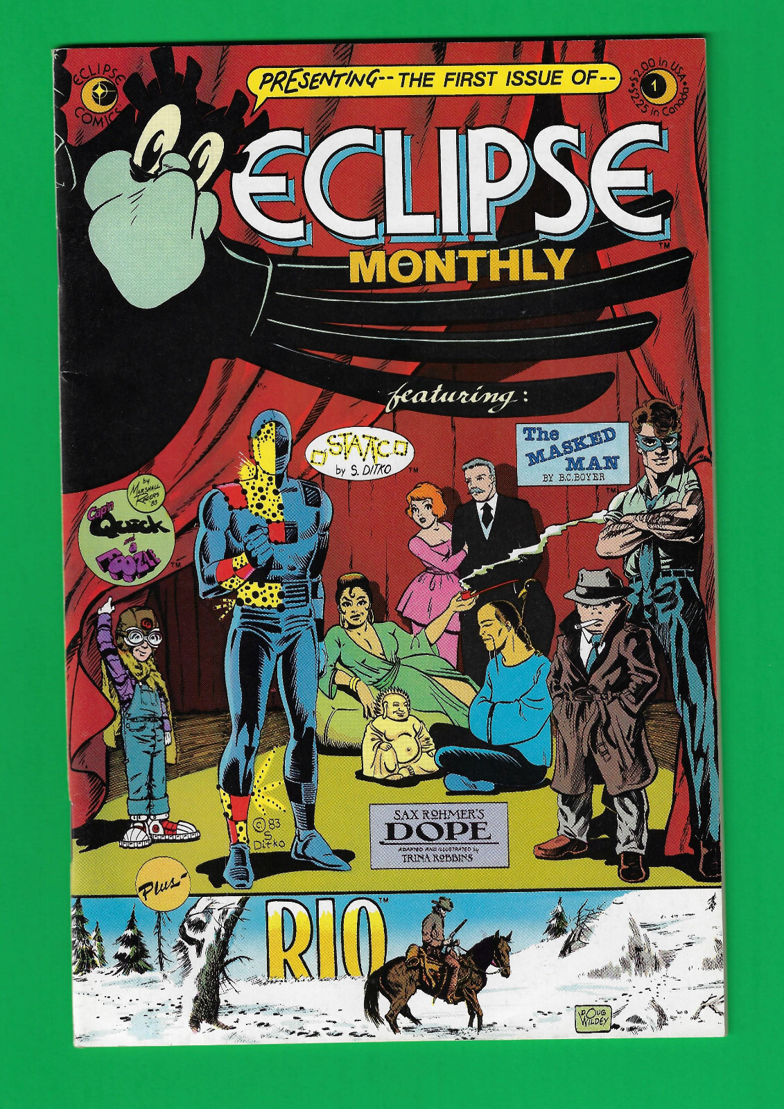 Captain Quick ECLIPSE MONTHLY #1 Capt. Quick & FOOZLE by MARSHALL ROGERS Eclipse ...