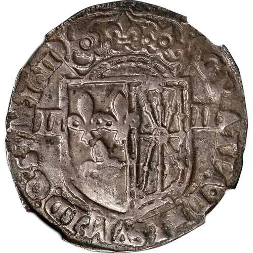 1611 C France 1/4 Ecu, NGC AU 55, Saint Lo Mint, Scarce Type, Ex. Pittman