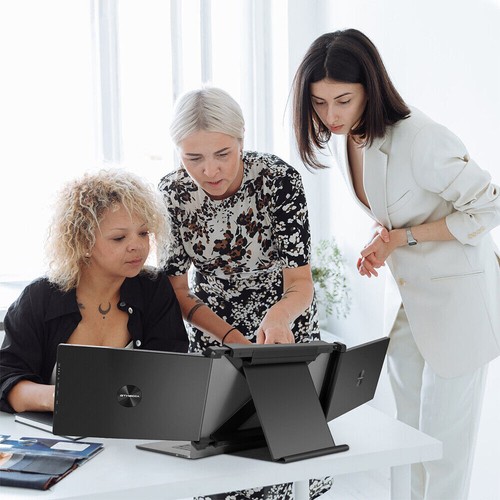 GTMEDIA Tragbar Doppel klappbare Bildschirm für 13-17.3" Laptop Externer Monitor - Bild 10 von 17