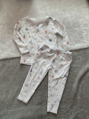 tres beau et belle Pajamas Set Of 2 Size 12 M White Animal Print