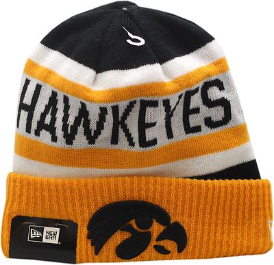 Iowa Hawkeyes Knit Hat Cuffed Biggest Fan 2.0 Logo Block 12322