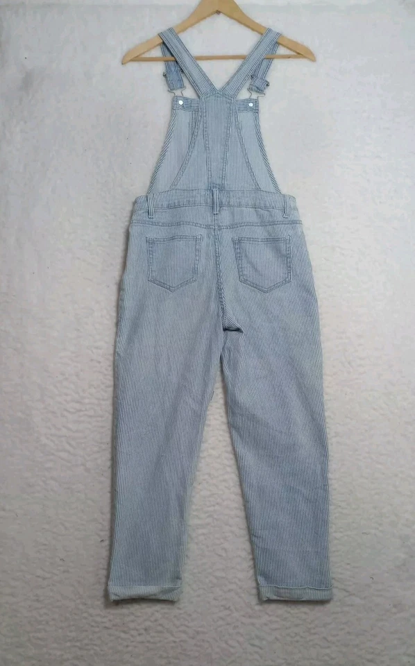 Jordache Girls Size L/G (10/12) Pinstripe Overalls Jean Stretch Vintage - Image 2 of 4