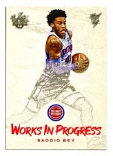 2020-21 Court Kings Saddiq Bey Works In Progress Ruby Parallel SP RC /149 Rookie