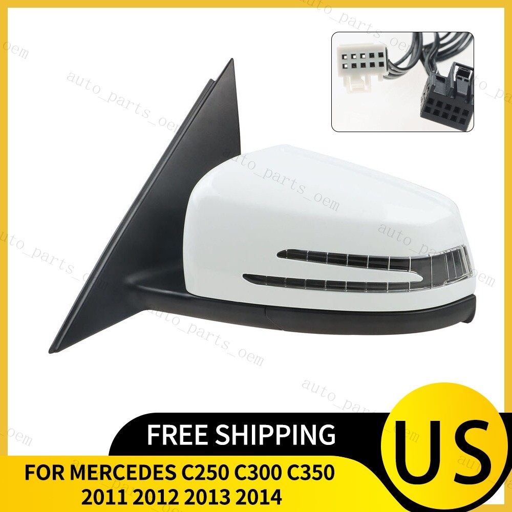 White Left Driver Side Mirror fits for Mercedes C250 C300 C350 2011