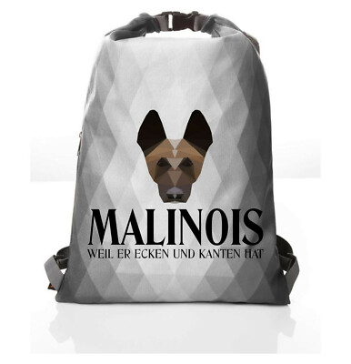 Polygon Beutel MALINOIS Siviwonder Geometrisch Belgischer Schäferhund Rucksack