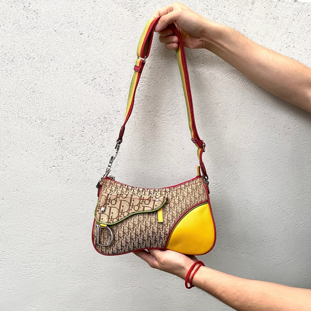 RAREAuth CHRISTIAN DIOR Rustaline Trotter Saddle Shoulder Bag | eBay