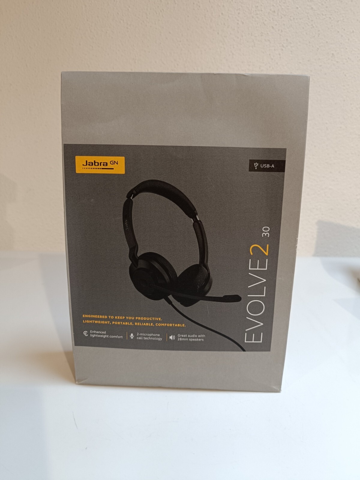 Jabra Schwarz Evolve2 30 Uc Headset Mit Mikrofon - Bild 2