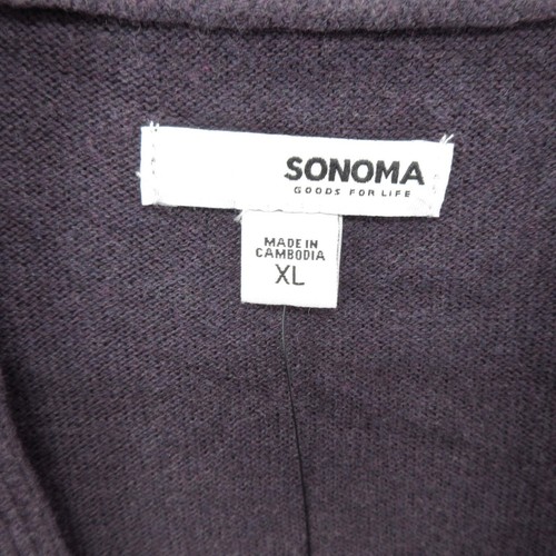 Sonoma Sweater Womens Size XL Long Sleeve Knit Cardigan Pocket Vent New - Picture 4 of 17