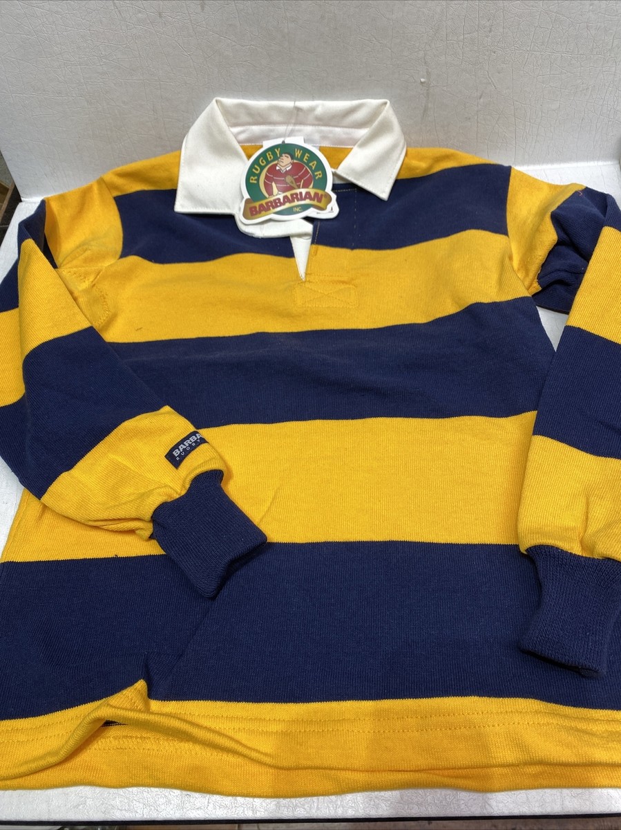 Barbarian Rugby Wear Shirt Long Sleeve Sz Youth M Yellow Barbarian Rugby Wear Shirt Long Sleeve Sz Youth M Yellow