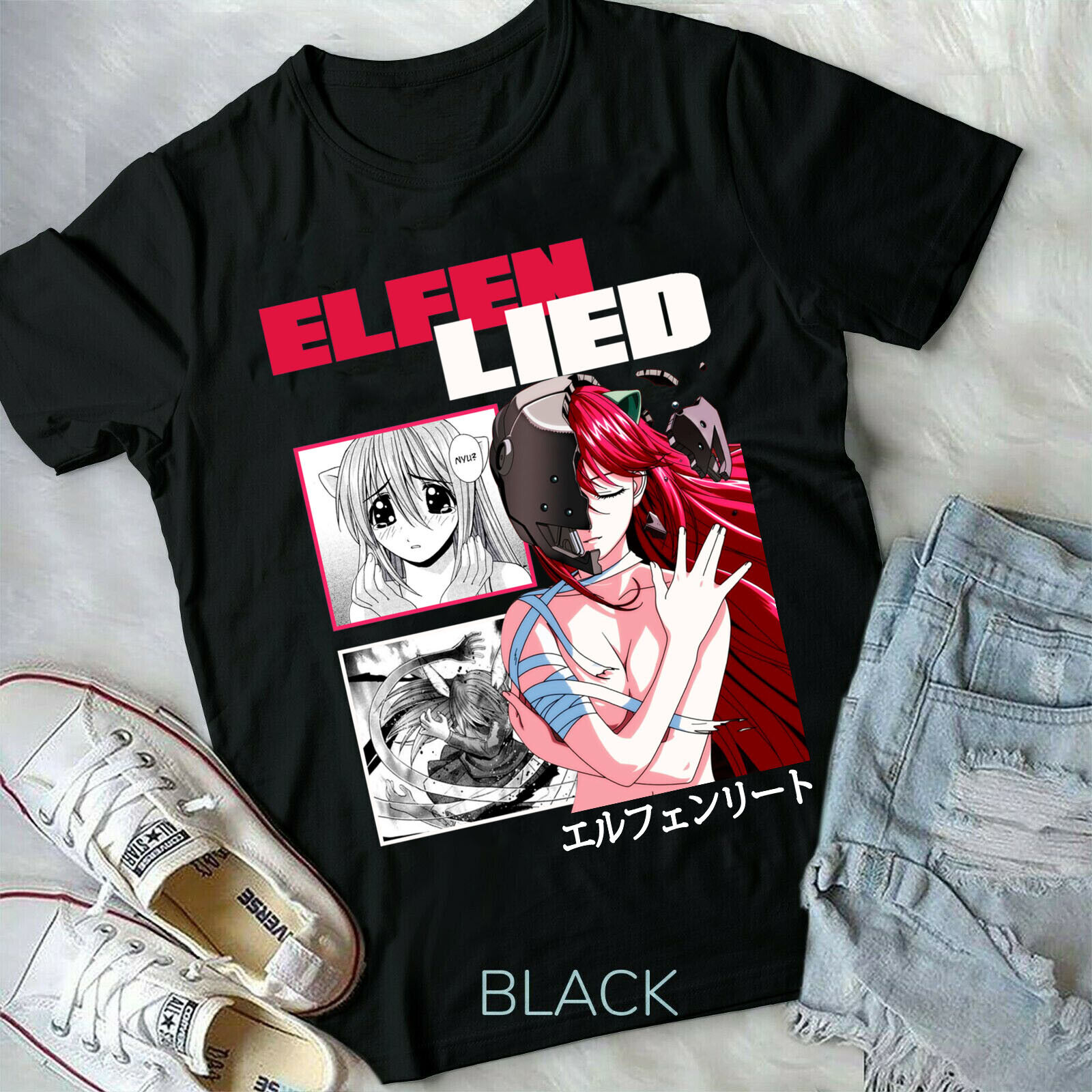 Lucy Kaede Elfen Lied Anime Girl Fanart Kids T-Shirt for Sale by  Spacefoxart