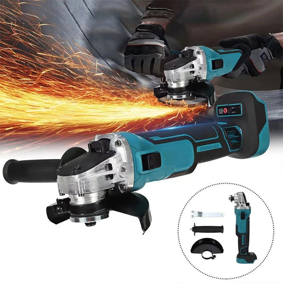 125mm Brushless Cordless Angle Grinder Cutting Polishing Battery For Makita 18V - Image 4 of 4