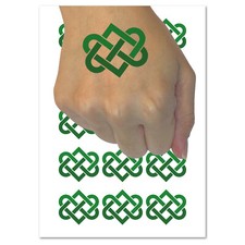 Celtic Love Knot Silhouette Temporary Tattoo Water Resistant Fake Body Art Set