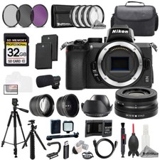 Nikon Z50  Z DX 16-50mm f/3.5-6.3 VR Lens  Mic 32GB 9 PC Filtr-MEGA Kit