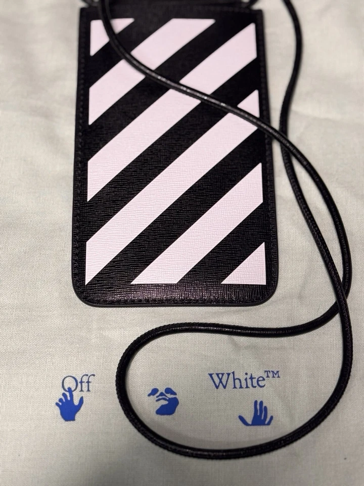 Bolsa para cuello Diag blanco y negro blanco roto Foto 4 de 4