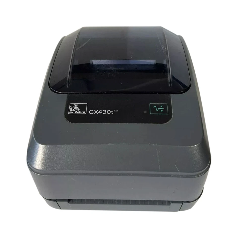 Zebra GX430T Thermal Transfer Label Tag Printer 300 dpi USB Serial No AC Adapter - Image 4 of 4