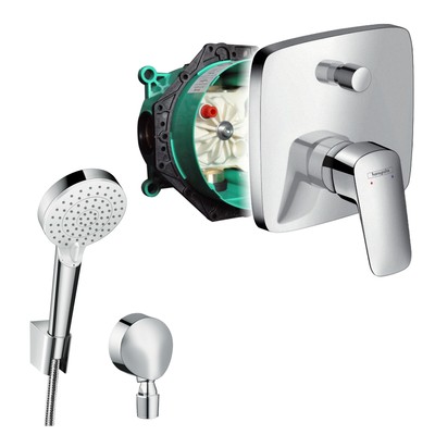 Hansgrohe Logis Unterputz Wannen Armatur Set UP Bad Brausearmatur Crometta Vario