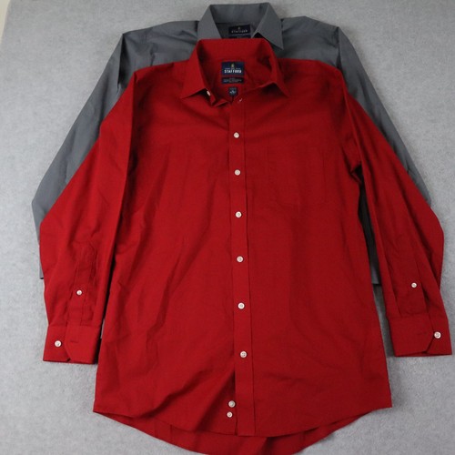 stafford-shirt-mens-medium-regular-travel-easy-care-broadcloth-button
