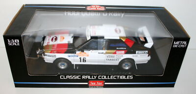 SUNSTAR 1/18 4196 AUDI QUATTRO RALLY #16 H.DEMUTH A.FISCHER SANREMO RALLY 1982