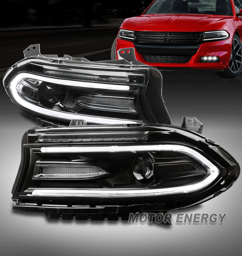 For 15-22 Dodge Charger LED Halogen Projector Headlights Black Left+Right Pair - Bild 1 von 11