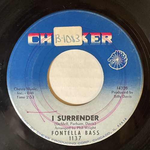 Fontella Bass 45 I Can't Rest / I Surrender 1966 Soul Checker - Picture 3 of 4