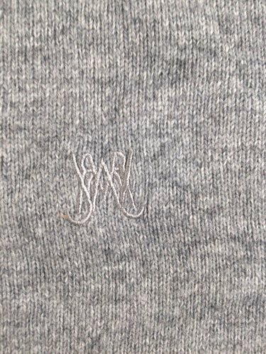 Ruffian for Threads & Heirs Gray Henley Sweater Mens Large Wool Blend - Picture 3 of 9