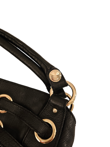 Authentic Jimmy Choo Handbag Black With Gold Hardware Good Condition - Picture 7 of 13
