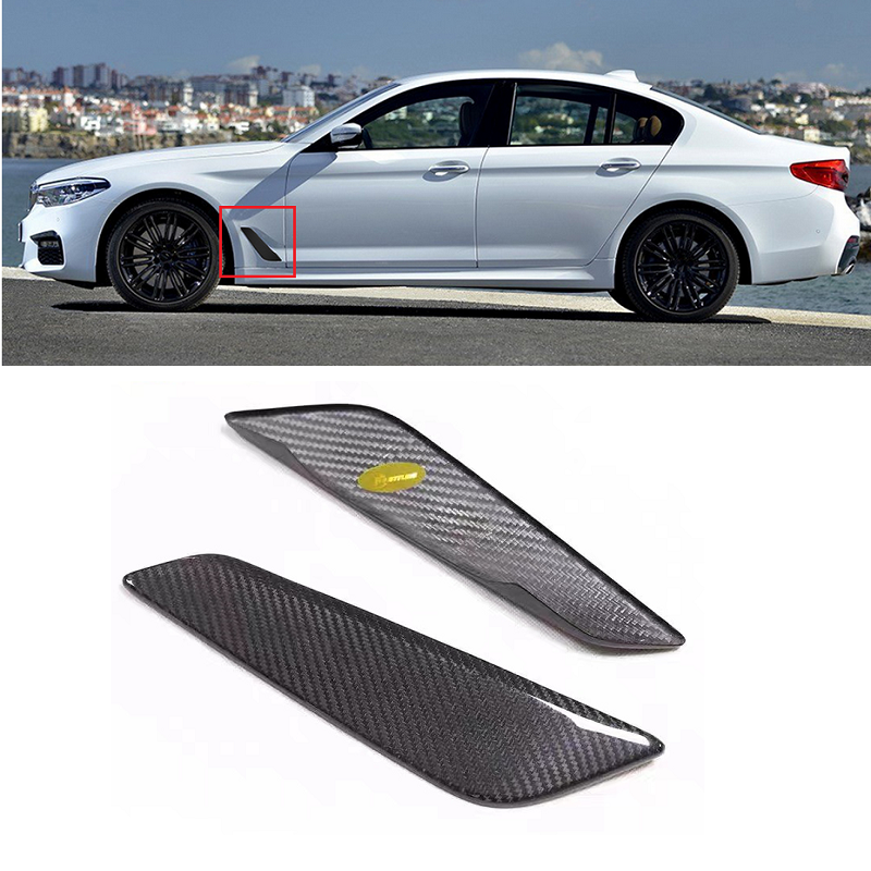 Dry Carbon Fiber Car Side Fender Vent Cover Trim For BMW G30 G31 530i 540i 17-22