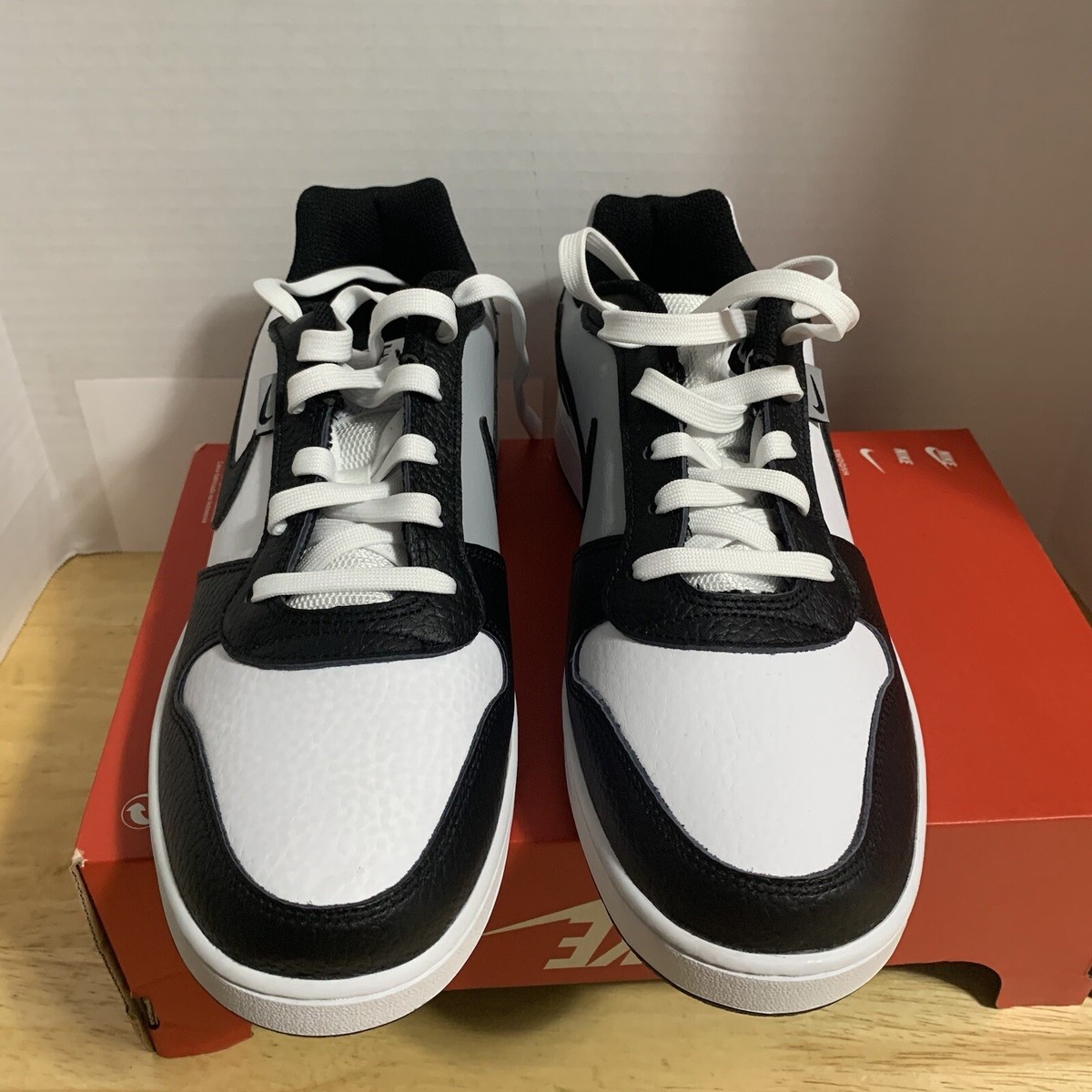 Nike Ebernon Low PREM White Black Wolf Grey Men Casual Shoes