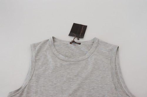 Ermanno Scervino Grey Sleeveless Men Pullover T-shirt - Picture 6 of 7
