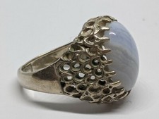 Size 6 Sterling Silver Ring 15.5 mm Oval Light Purple Chalcedony FREE SHIPPING