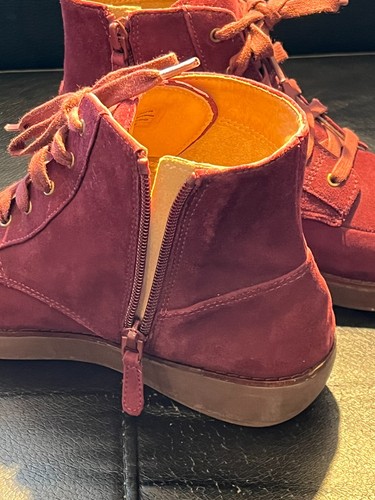 Fitflop Kaya Borgoña Gamuza Botín Cremallera Con Cordones Tacón de Cuña Ligero Reino Unido 4 - Imagen 15 de 15