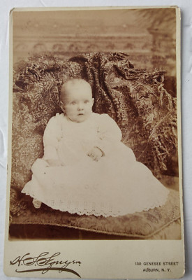 Vintage Cabinet Card Baby by Epler & Arnold in Saratoga, New York