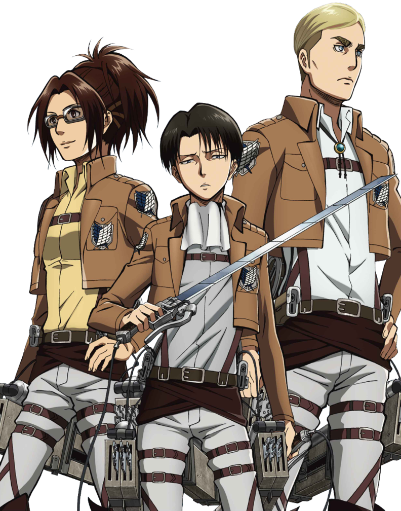 Hange Levi Erwin Attack on Titan Weatherproof Anime Sticker 6