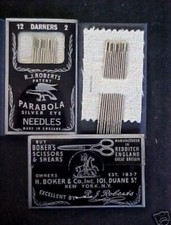 12 DARNERS SEWING NEEDLES/size 2 made in ENGLAND  